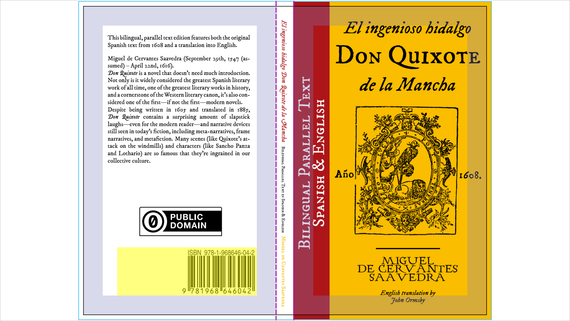 Documento copertina che mostra il calcolo dello spessore del dorso